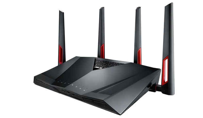 ASUS RT-AC88U – router klasy Wi-Fi 5, który pozwala na osiągnięcie maksymalnej szybkości łącza 1000 Mb/s w paśmie 2,4 GHz oraz 2167 Mb/s w paśmie 5 GHz. Korzysta z Beamforming, MU-MIMO i 1024QAM