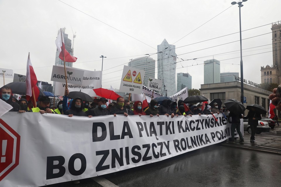 Protest rolników w Warszawie