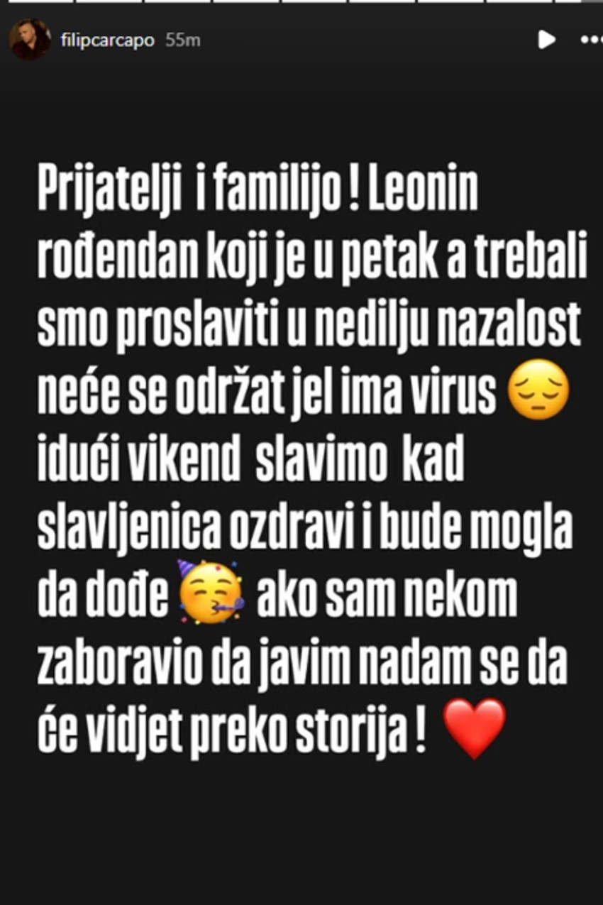 Filip Car puca od sreće zbog ćerke Leone: Otkazali slavlje, ovo je razlog