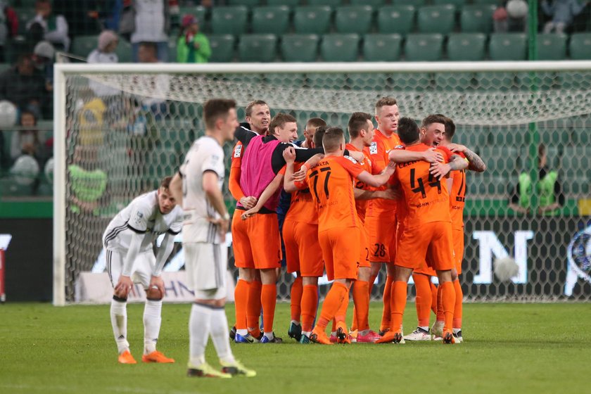 Pilka nozna. Ekstraklasa. Legia Warszawa - Zaglebie Lubin. 14.04.2018