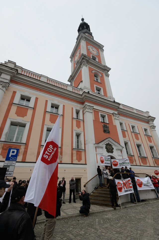 Protest mieszkańców w Lesznie. Nie chcą kopalni