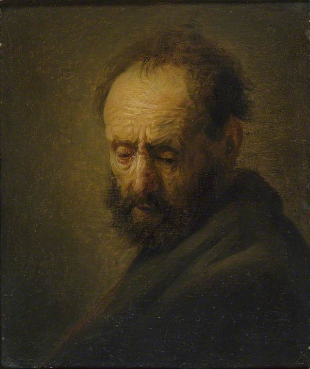 Rembrandt, "Head of Bearded Man"