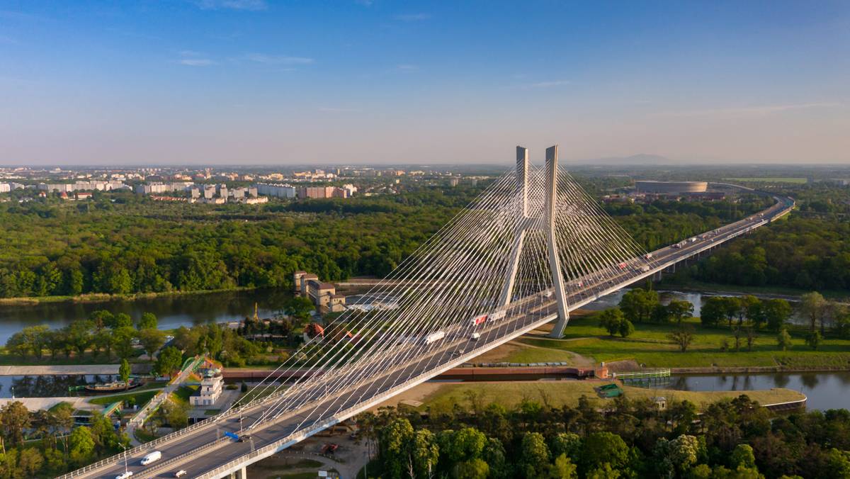 Most Rędziński na Autostradowej Obwodnicy Wrocławia w ciągu A8