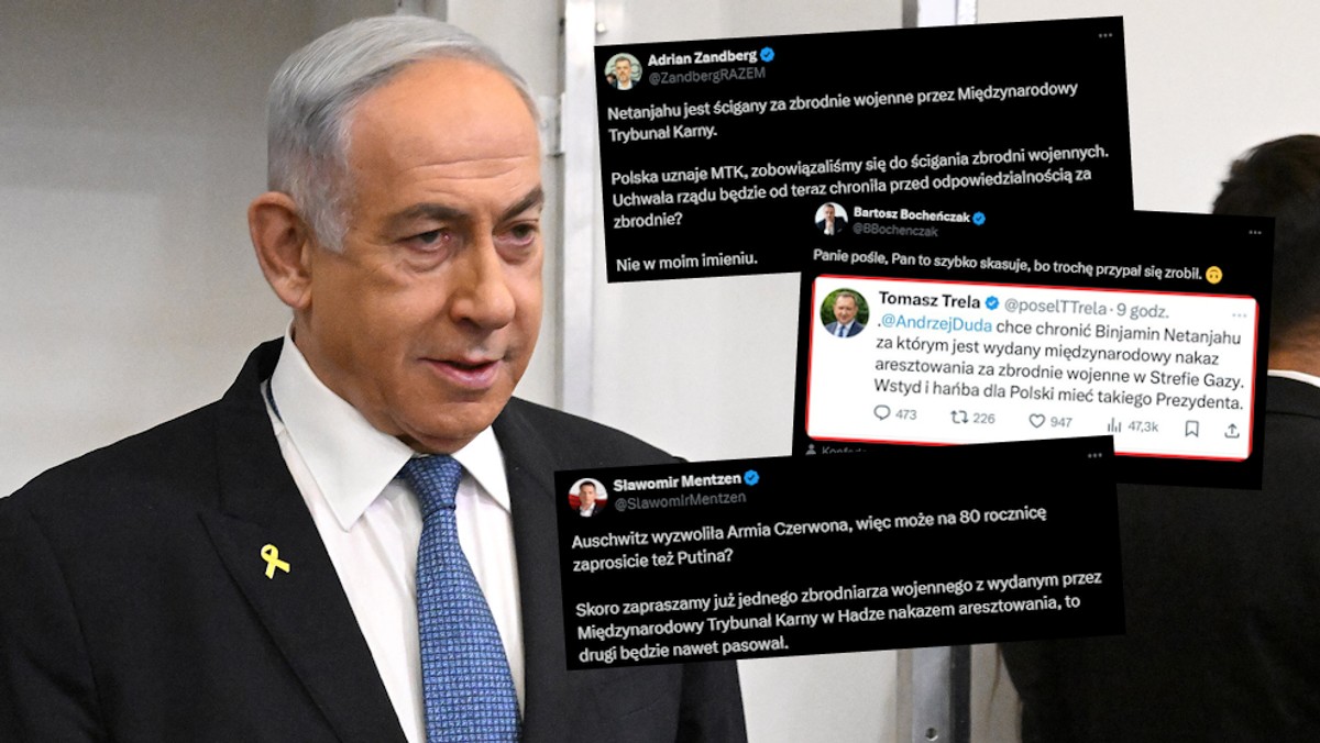 Donald Tusk zapewnia, że Binjamin Netanjahu nie zostanie zatrzymany w Polsce podczas obchodów 80. rocznicy wyzwolenia Auschwitz [Źródło: Onet]