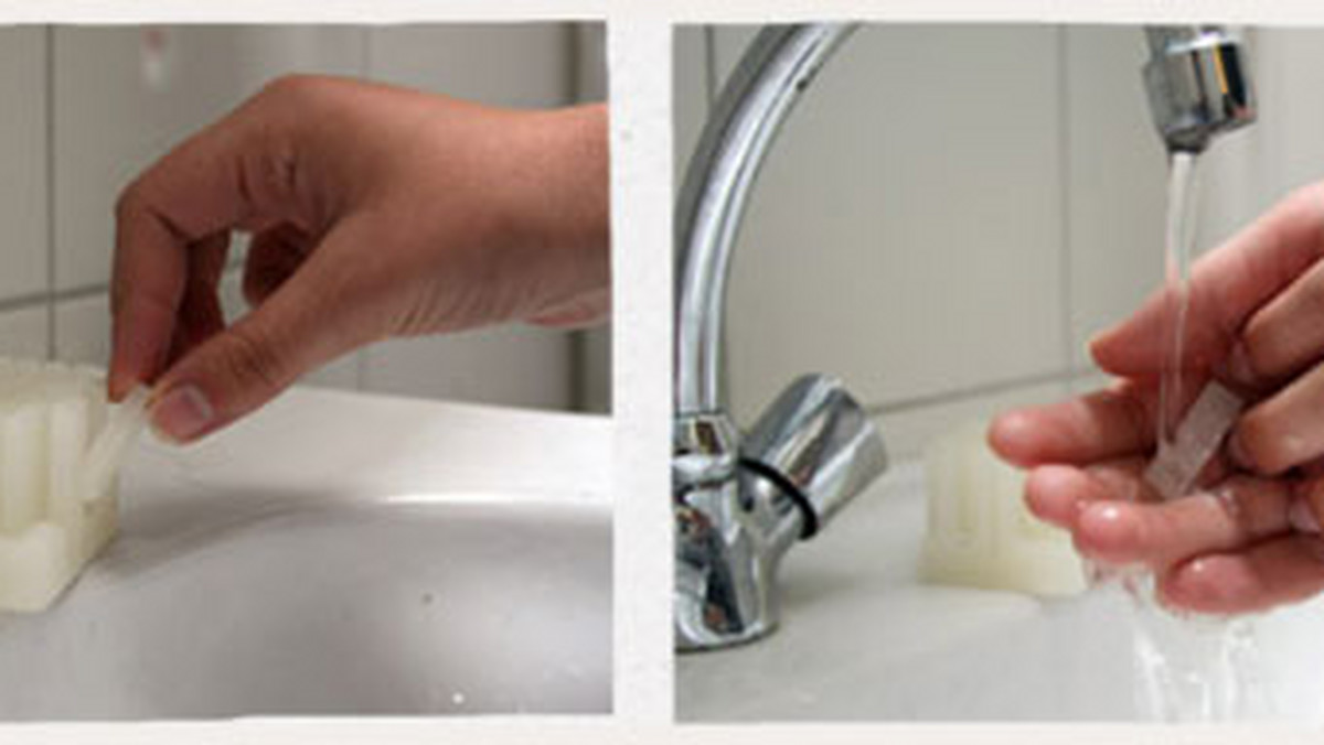 Większość toalet publicznych oferuje dystrybutory mydła w płynie, ale dla miłośników mydła w kostce też znajdzie się higieniczne rozwiązanie.