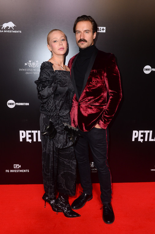 Katarzyna Warnke i Piotr Stramowski na premierze filmu "Pętla" w 2020 r.