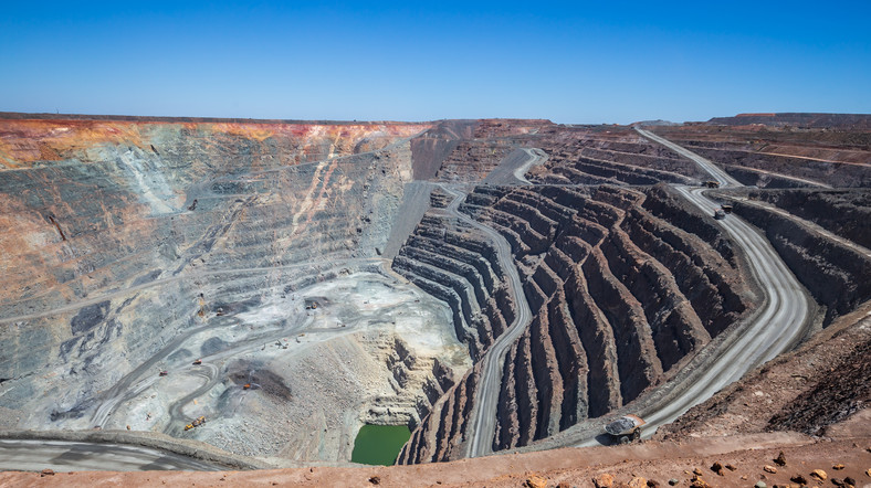 Kopalnia odkrywkowa złota Kalgoorlie w Australii