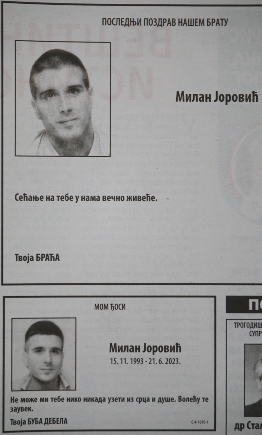 Čitulje koje su osvanule u novinama