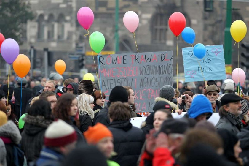 Bijatyka i wyzwiska na marszu w Poznaniu