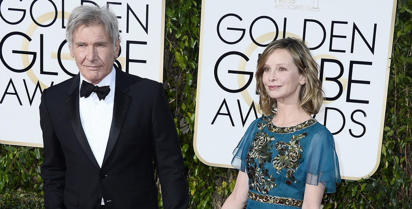 "Najbardziej kasowy" Harrison Ford i Callista Flockhart na gali Złotych Globów 2016