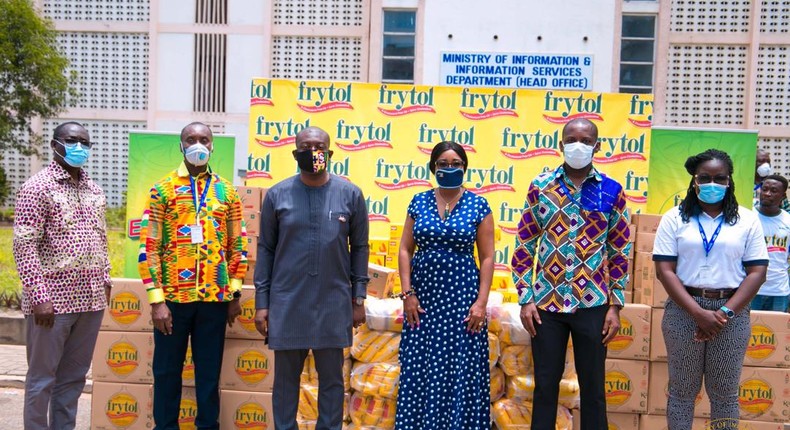 The Wilmar Africa team with the Minister of Information Kojo Oppong Nkrumah and Minister of Gender, Cynthia Morrison