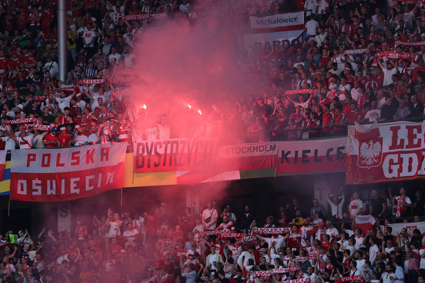 Polscy kibice na stadionie w Berlinie