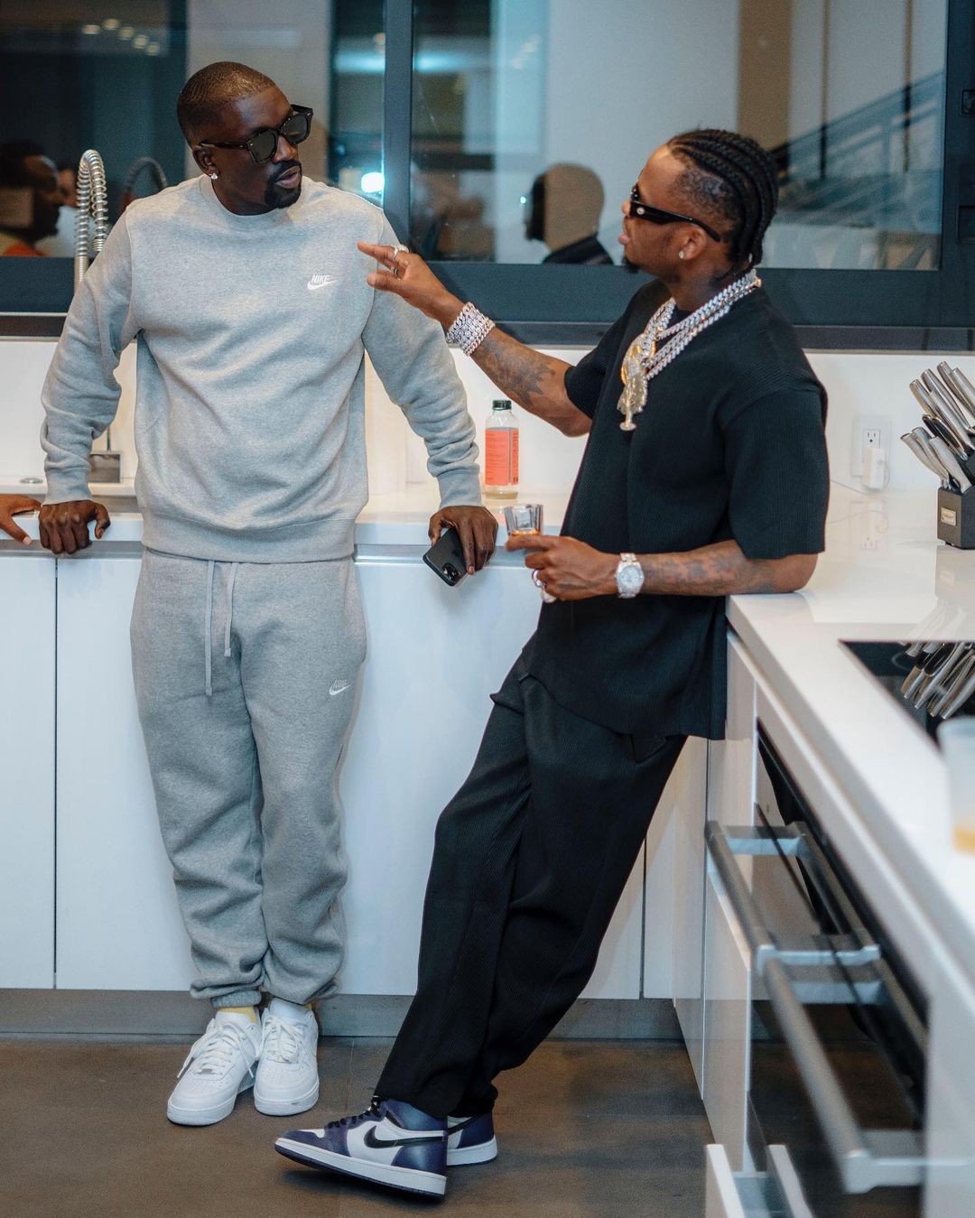 Singer Diamond Platnumz with Kanye West's Manager