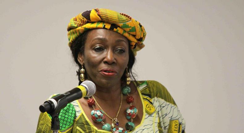 Fagbearer of the National Democratic Party (NDP), Nana Konadu Agyeman-Rawlings