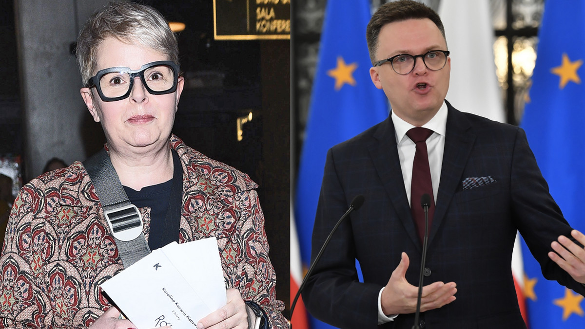 Korwin Piotrowska oceniła Hołownię w roli marszałka. "Potrafi usadzić polityków"