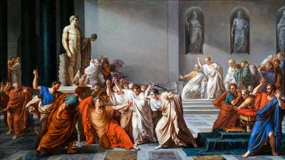 Vincenzo Camuccini, The Assassination of Julius Caesar, painting, c. 1804