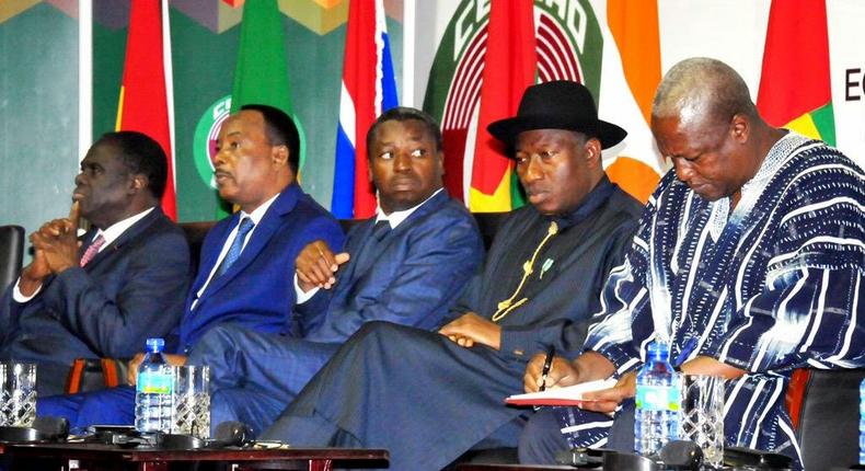 West Africa leaders at the ECOWAS summit in Accra, Ghana