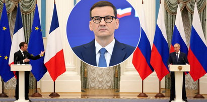Premier Morawiecki porównał negocjacje Macrona z Putinem do negocjacji z Hitlerem. Prezydent Francji oburzony