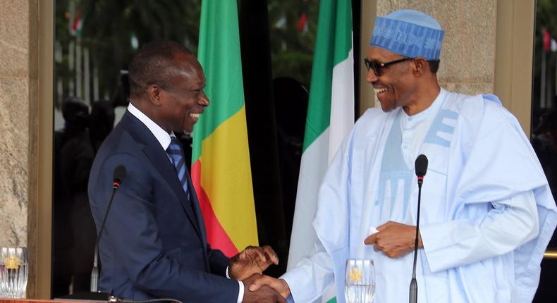 President Muhammadu Buhari and President Patrice Talon of Benin Republic [Daily Post]