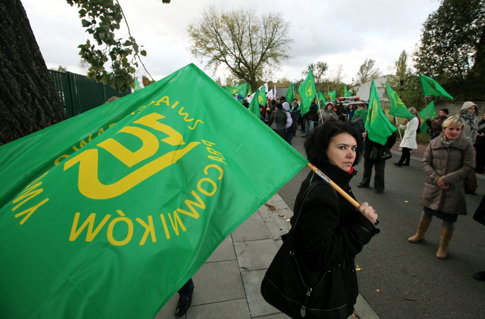 Protest przed siedzibą ZUS