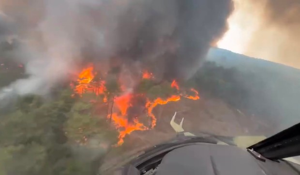 Deliblatska peščara iz kabine helikoptera MUP