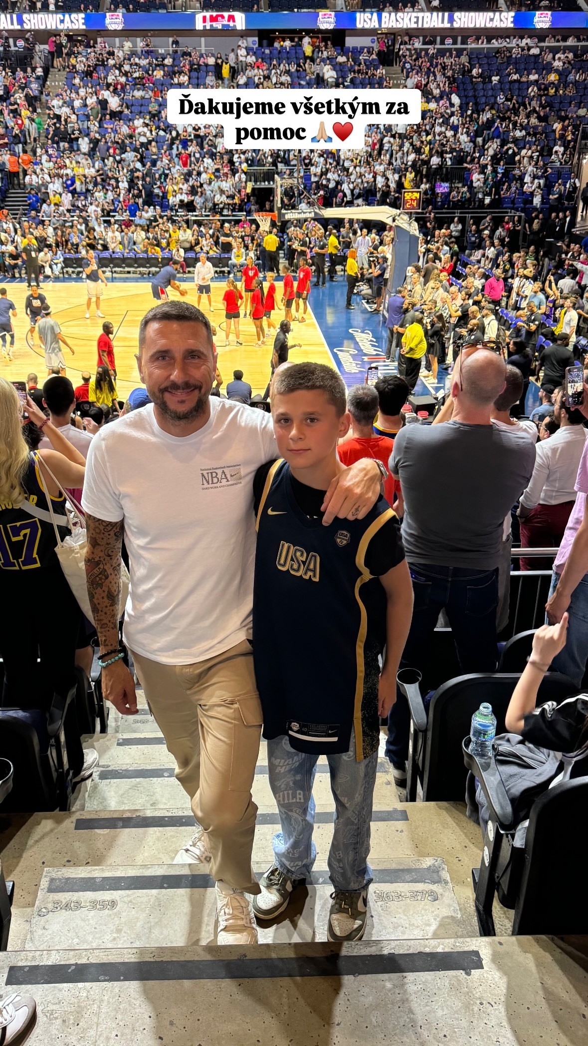 Bývalý slovenský futbalista Martin Petráš so synom Marcom.