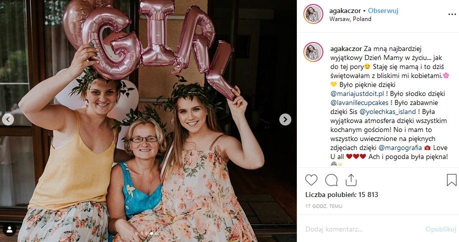 baby shower Agnieszki Kaczorowskiej