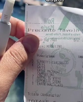 Gianmarco zaplatil za raňajky horibilnú sumu. 