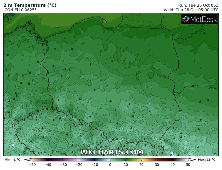 W nocy na południu spodziewamy się przymrozków