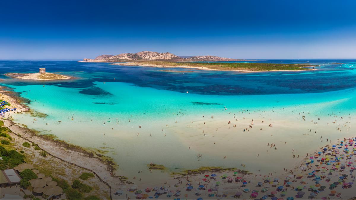 Plaża La Pelosa na Sardynii, Włochy