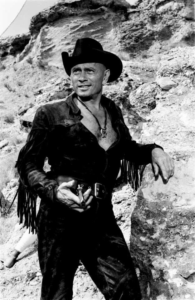 Yul Brynner na planie filmu "Adiós, Sabata" (1970 r.)