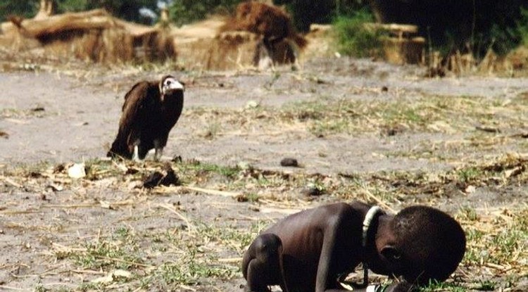 The vulture and the little girl