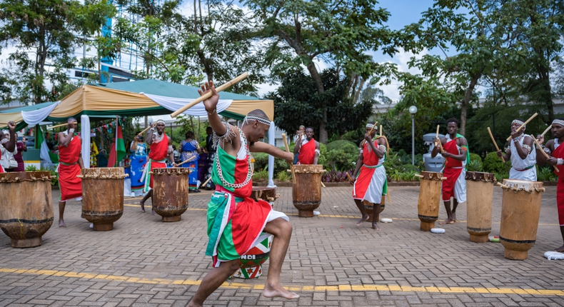Burundi dancers presenting their cultural dance