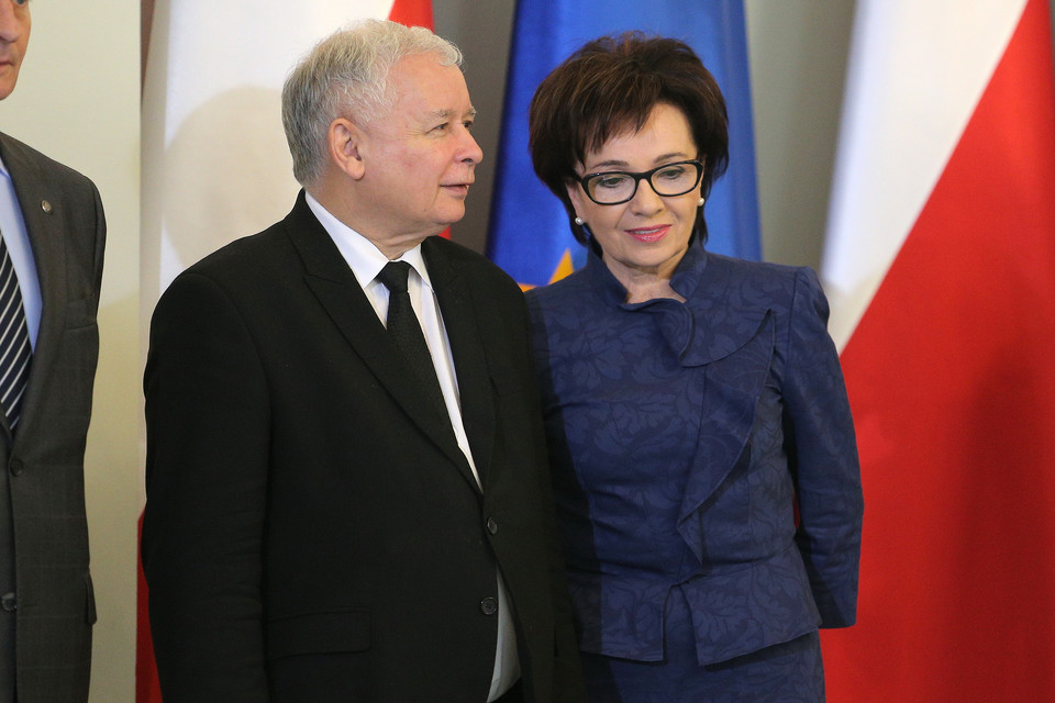 Jarosław Kaczyński i Elżbieta Witek