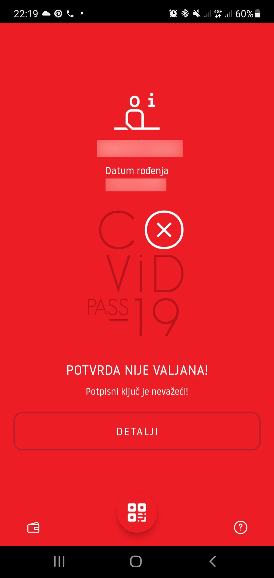 nevažeći serifikat