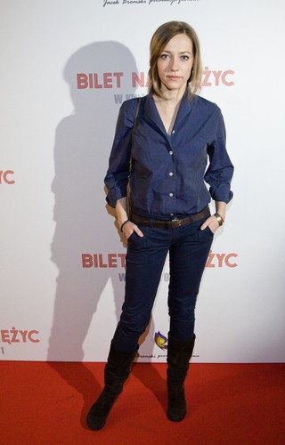 Małgorzata Buczkowska na premierze filmu 'Bilet na księżyc'
