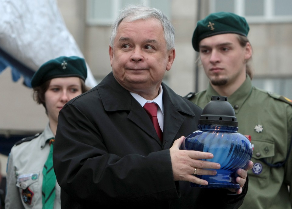 ŁÓDŹ PREZYDENT KACZYŃSKI POMNIK PIŁSUDSKIEGO