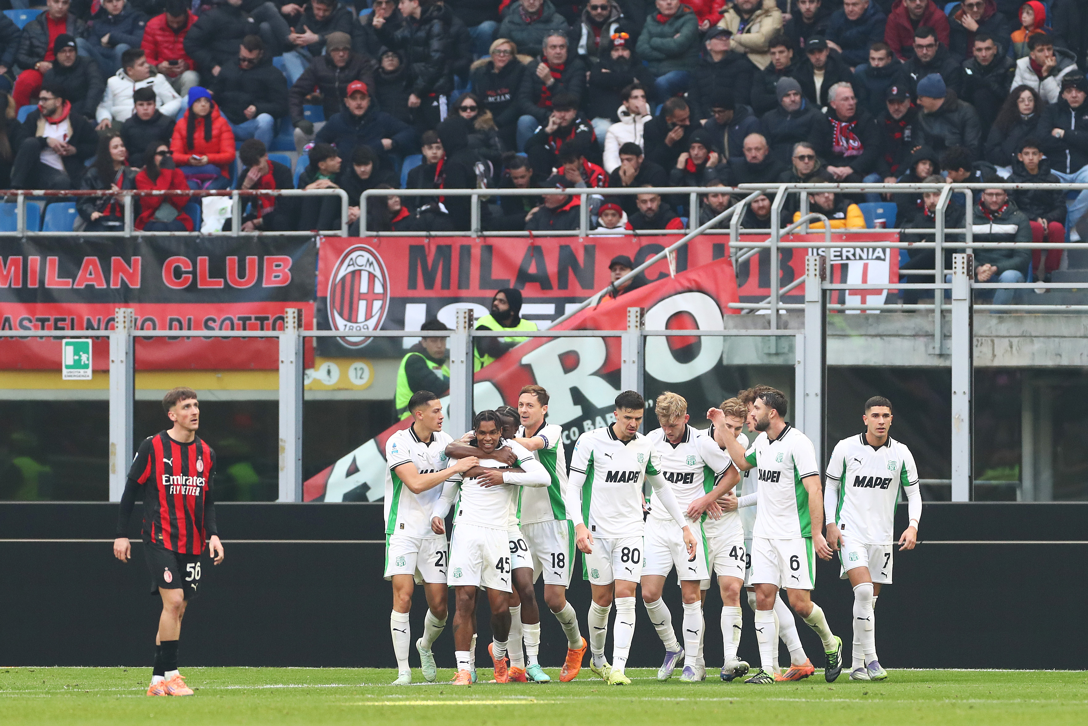 Due gol annullati frenano il Milan: 2-2 col Sassuolo