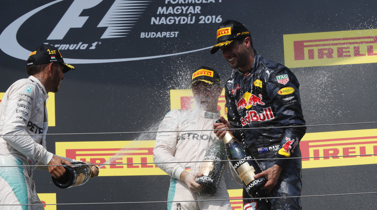 A boldogság pillanata Ricciardo módra /Fotó: Fuszek Gábor