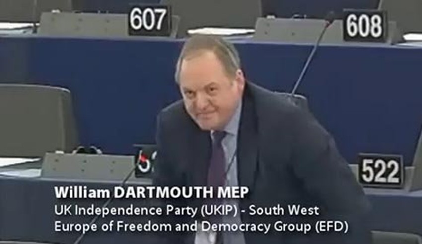 Grof Dartmaut na zasedanju Evropskog parlamenta