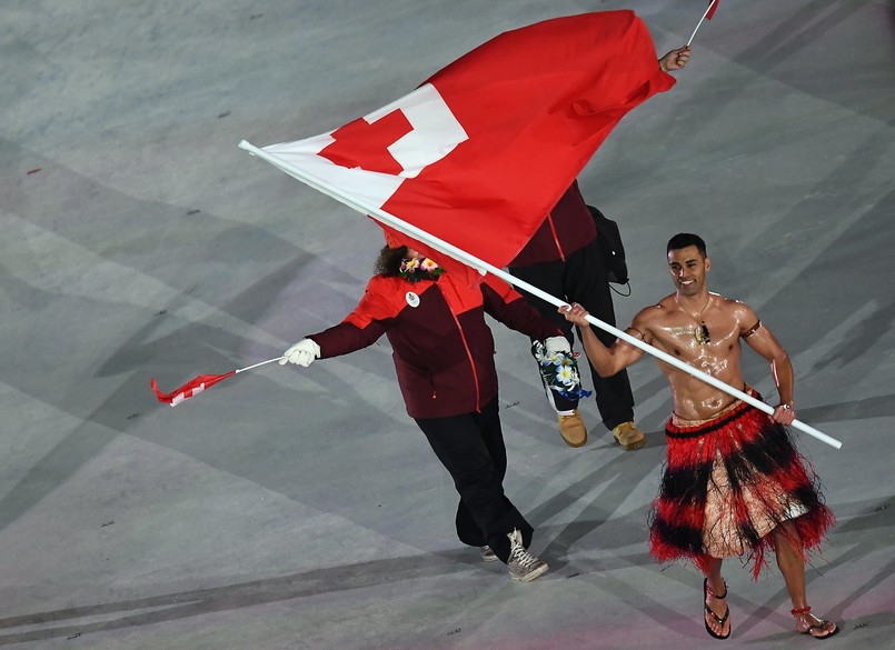 Pjongczang 2018: Półnagi sportowiec jedną z największych atrakcji ceremonii otwarcia igrzysk