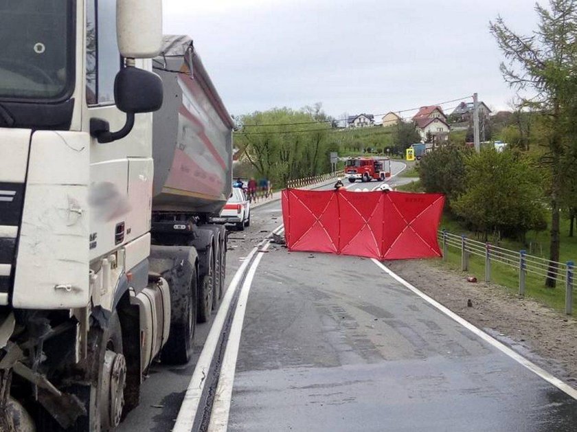 Makabryczny wypadek pod Limanową. Kierowca nie miał szans