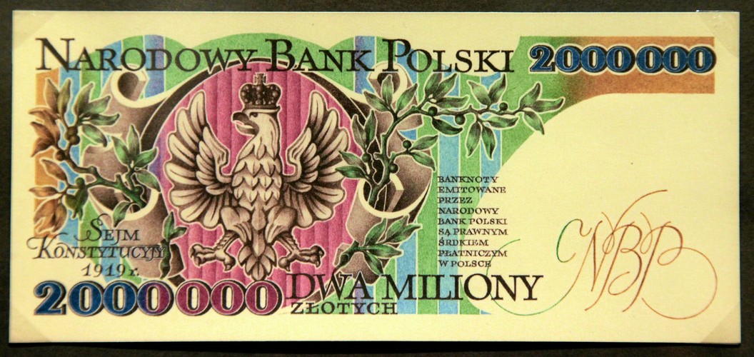Banknoty polskie. Projektant i grafik ANDRZEJ HEIDRICH