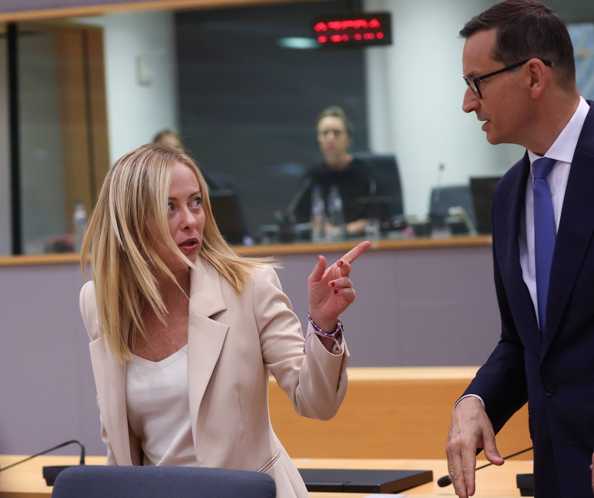 Giorgia Meloni i Mateusz Morawiecki