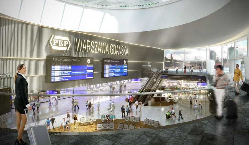 Projekt przebudowy Dworca Gdańskiego autorstwa Ghelamco