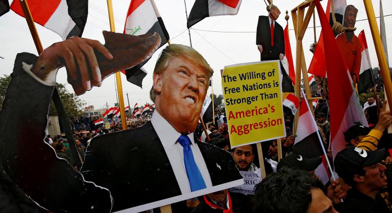 Iraq Trump protest