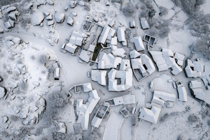 Sneg u opštini Vila Puka de Agvar u Portugalu 24. januara