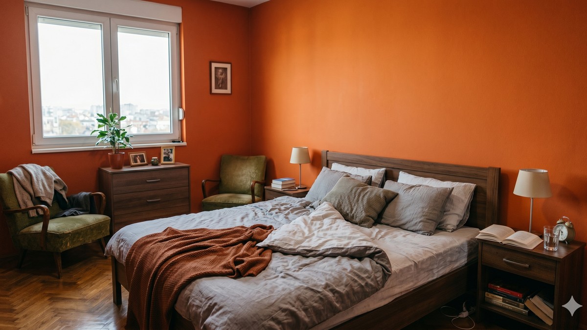 spavaća soba, ilustracija