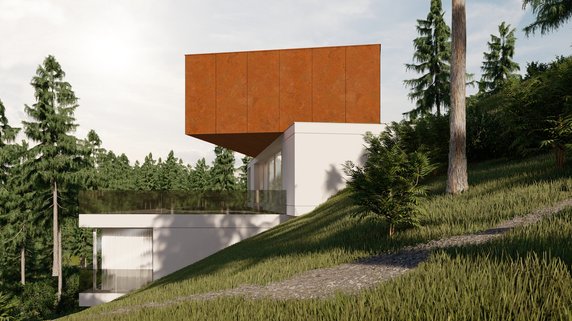 Corten House, czyli dom na trudnej i pochyłej działce