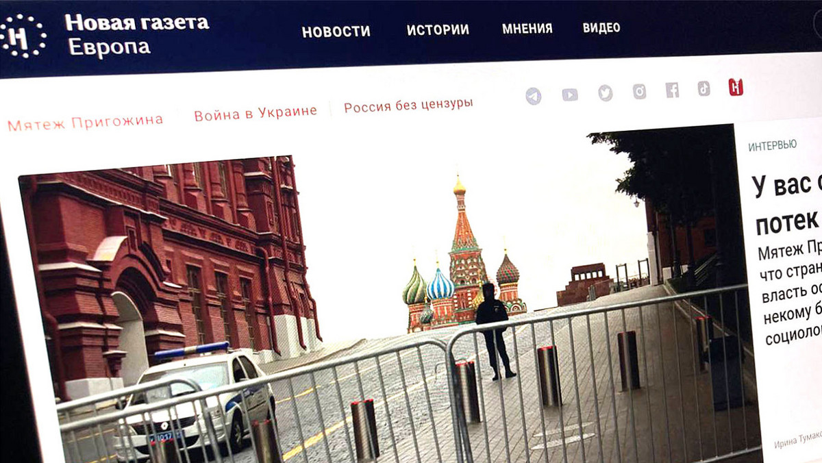 Rosyjskie władze dodały łotewski niezależny serwis informacyjny Nowa Gazieta Europa do listy organizacji "niepożądanych". 